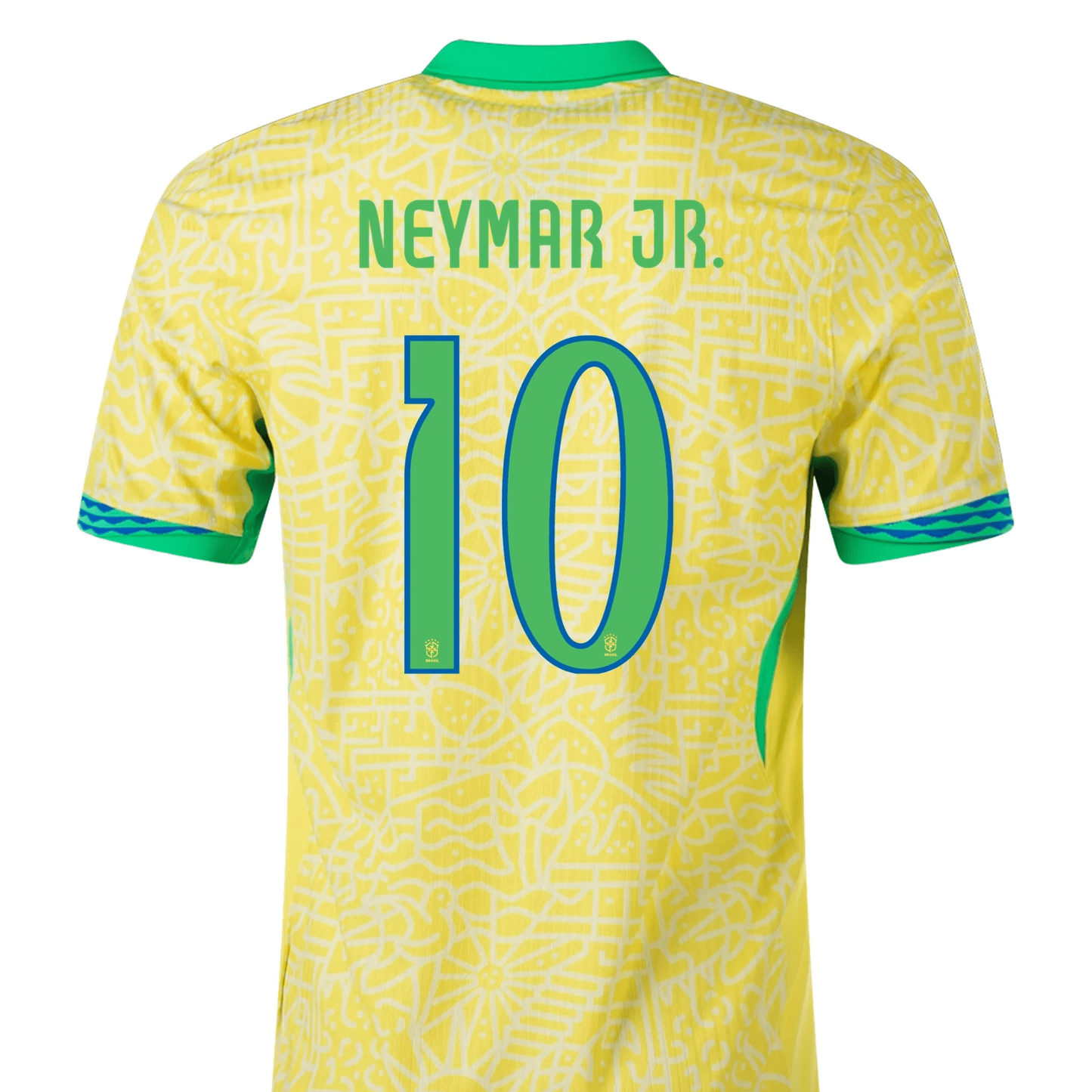 N Camiseta Local Brasil NJR 24/25 para Hombre (Amarillo Dinámico/Chifón Limón/Verde Chispa)