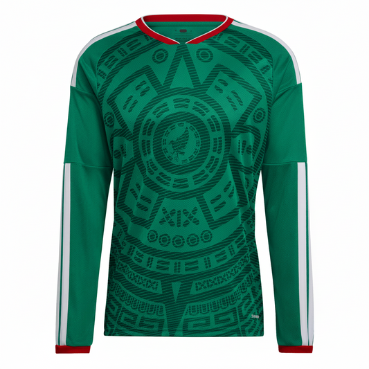 México 2026 Auténtica Local Manga Larga Camiseta - Hombre