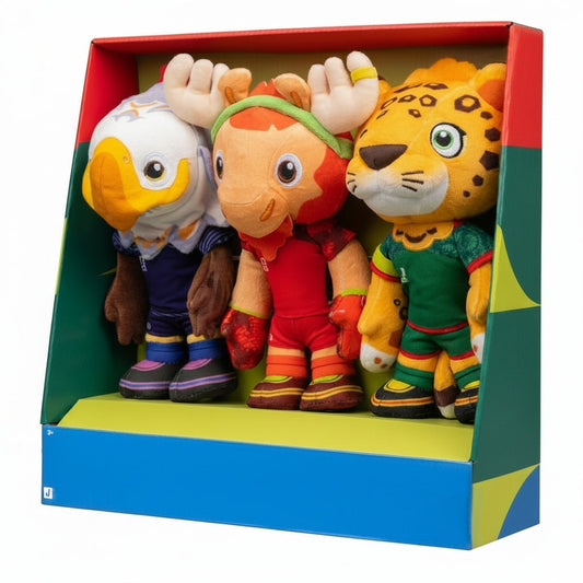 F Copa Mundial 2026 10" Mascota Peluche Multipack
