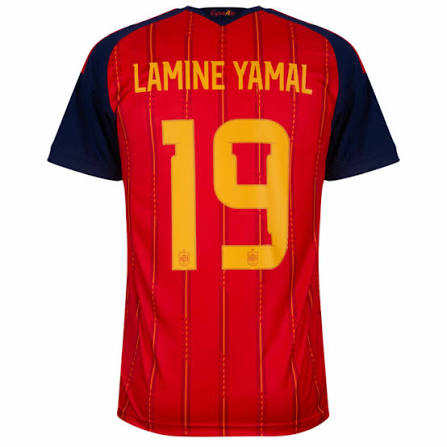 a Camiseta Local Copa Mundial Lamine Yamal España 2026 para Hombre (Rojo Intenso)