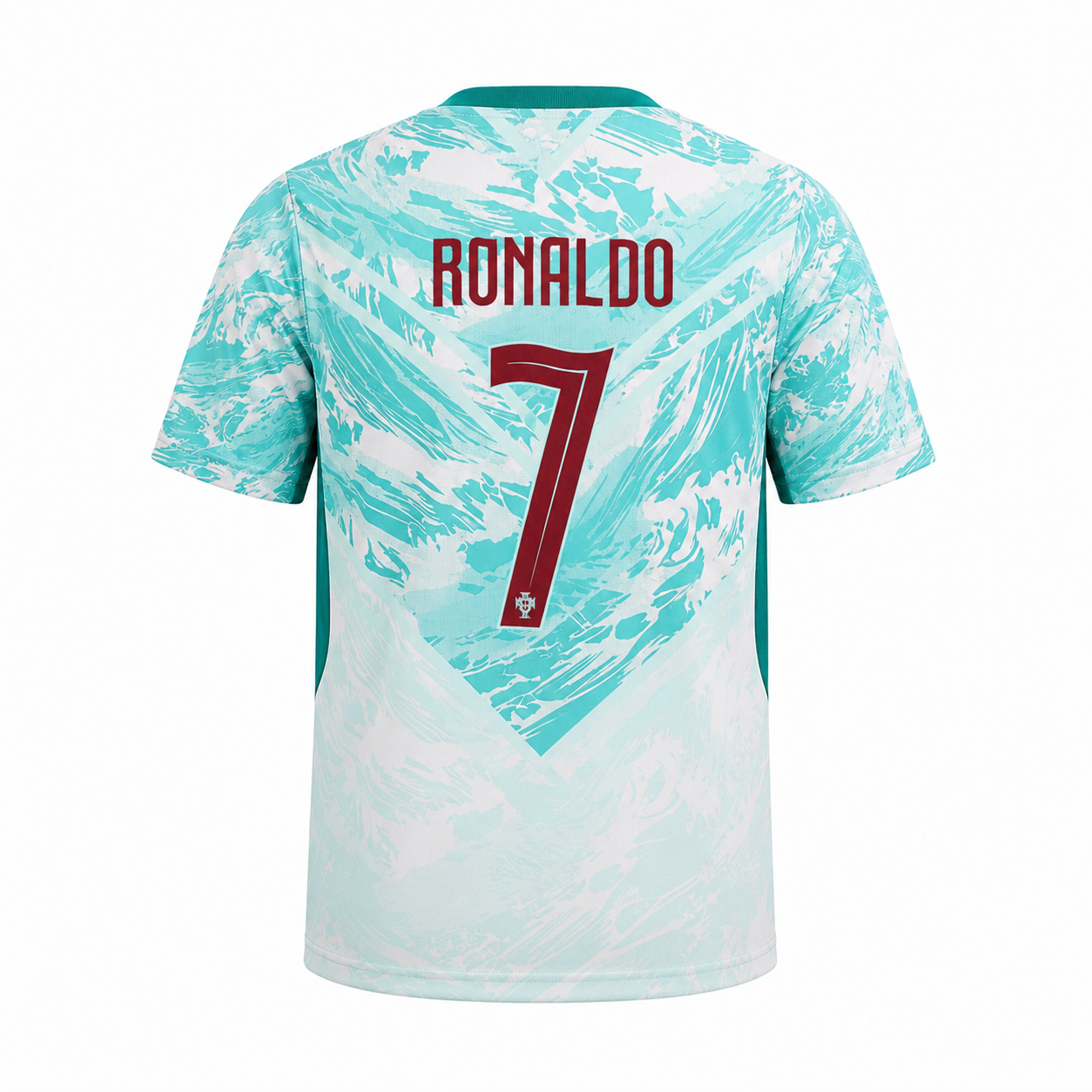 P Camiseta Visitante Cristiano Ronaldo Portugal 2026 Juvenil (Blanco/Verde)