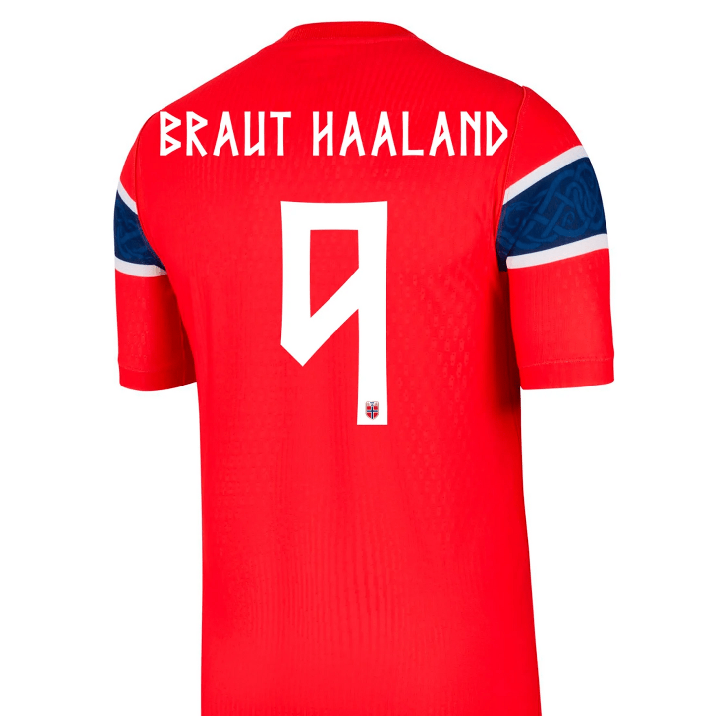 N Camiseta Local Auténtica Match Noruega Erling Haaland 2026 para Hombre (Rojo Chile/Blanco)